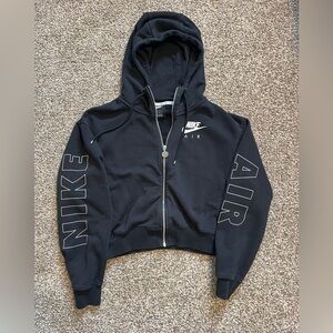 Nike Air Cropped Black Zip-Up Hoodie Women’s XS